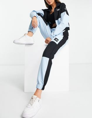 light blue north face tracksuit