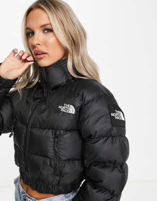 Cropped puffer jacket north hot sale face