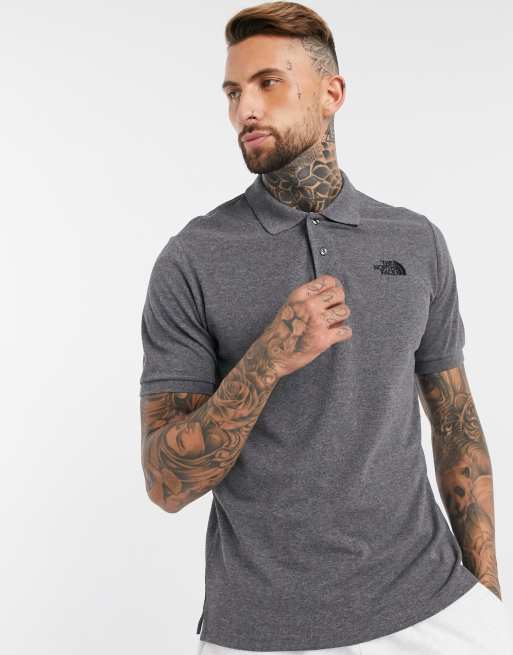 The North Face Piquet polo top in gray ASOS