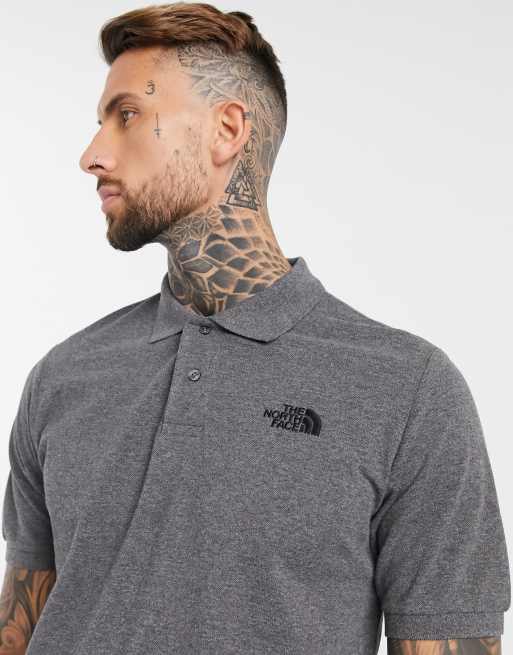 The North Face Piquet polo top in gray ASOS