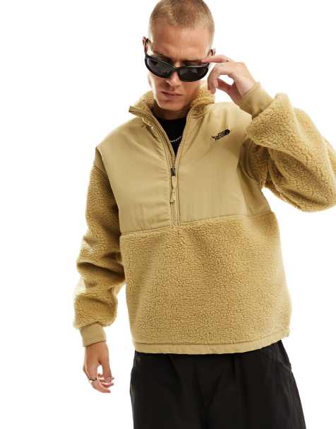 노스페이스 The North Face Platte High Pile heavyweight 1/4 zip fleece in stone,STONE