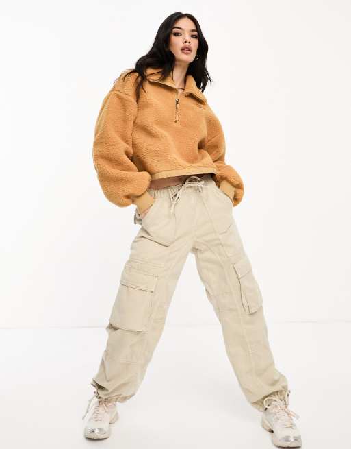 The North Face - Platte High - Pile pesante beige con zip corta, 2 di 4