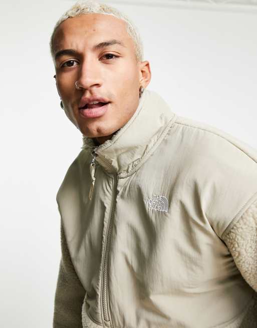 The North Face Platte sherpa quarter zip fleece in beige