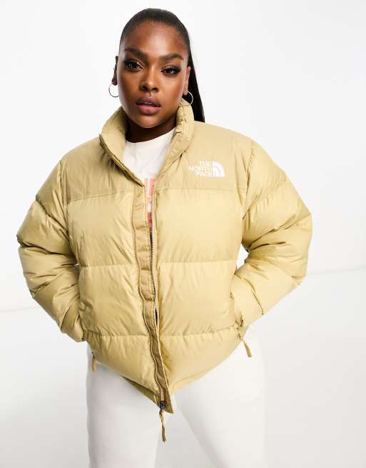 The North Face Plus 1996 Retro Nuptse down puffer jacket in beige | ASOS