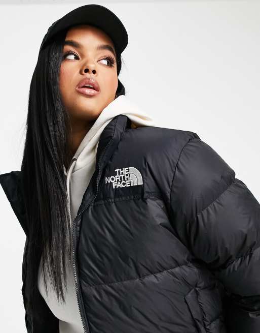 The North Face Plus 1996 Retro Nuptse down puffer jacket in black, ASOS