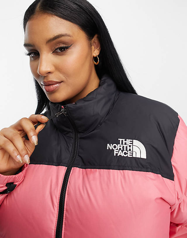 The North Face - plus 1996 retro nuptse down puffer jacket in pink and black