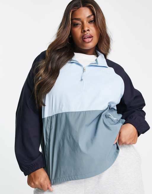 The North Face Plus Class V pullover jacket in blue ASOS