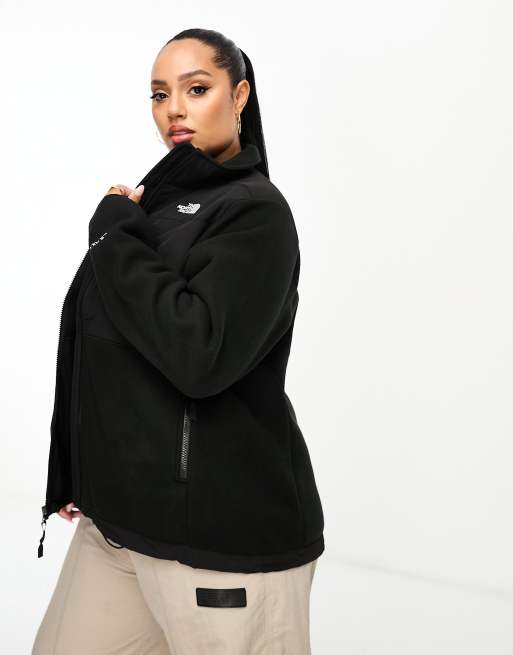 The North Face Plus Denali zip up fleece jacket in black