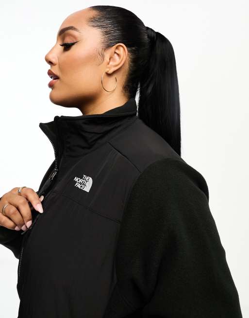 The North Face Plus Denali zip up fleece jacket in black