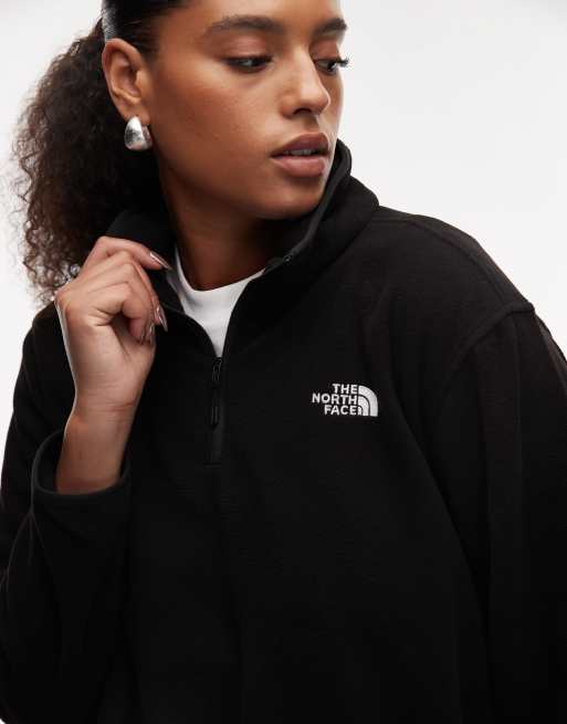 The North Face Plus - Glacier - Pile nero tnf con zip corta, 4 di 4