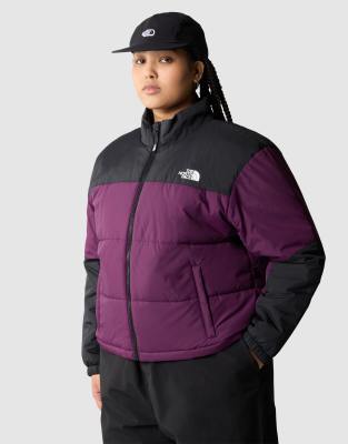 The North Face Plus - Gosei - Pufferjacke in Schwarz/Johannisbeeren-Lila