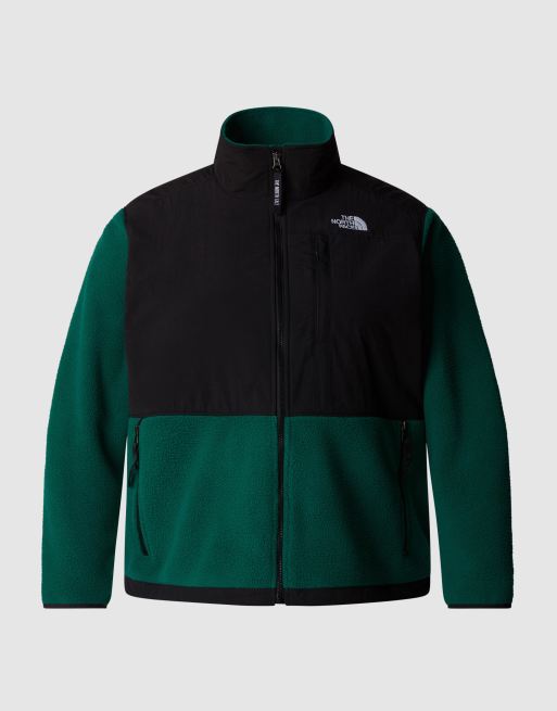 The North Face Plus retro denali jacket in green and black ASOS