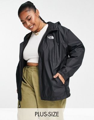 The North Face Plus Sheru hooded jacket in black