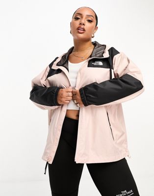The North Face Plus Sheru hooded jacket in pink and black