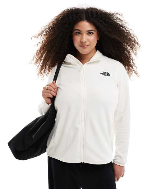 The North Face Plus size 100 glacier full-zip fleece in white - view 1
