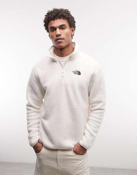 The North Face - Polar blanco hueso con cremallera corta y logo Shispare - view 1