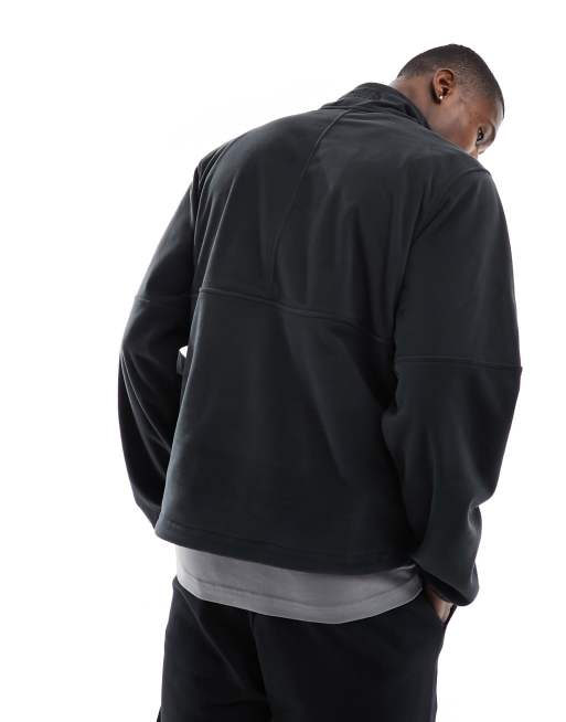 The North Face Polartec 1/4 zip fleece in black and white