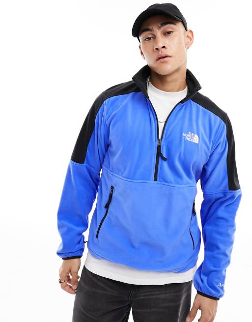 The North Face Polartec 1/4 zip fleece jacket in blue | ASOS