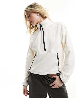 The North Face - Polartec 100 - Veste en polaire à col zippé - Blanc cassé