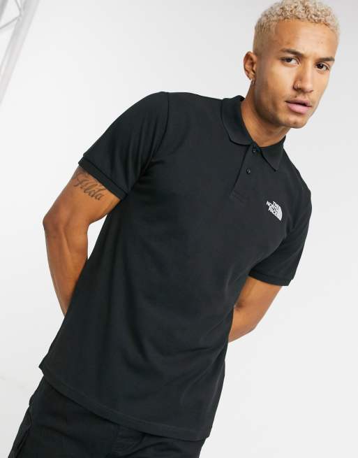 North face black clearance polo shirt