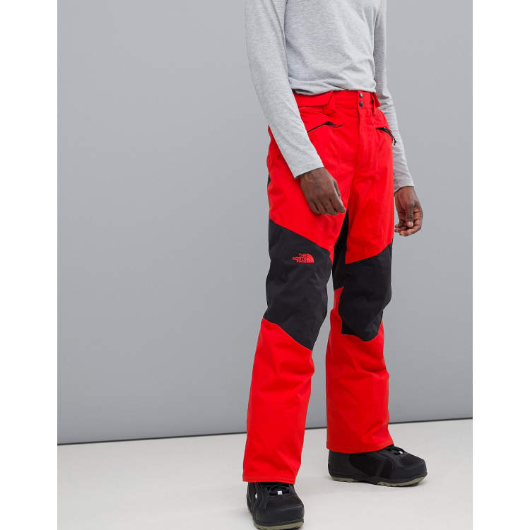 North face red store ski pants