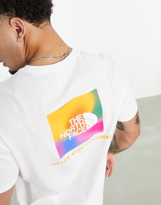 the north face rainbow t shirt