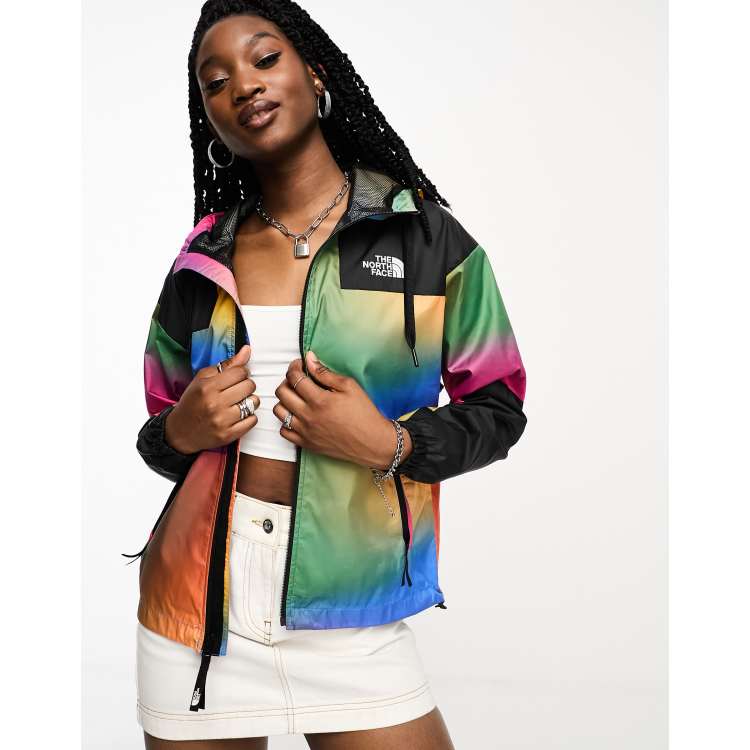 The North Face Pride Sheru hooded jacket in rainbow gradient print