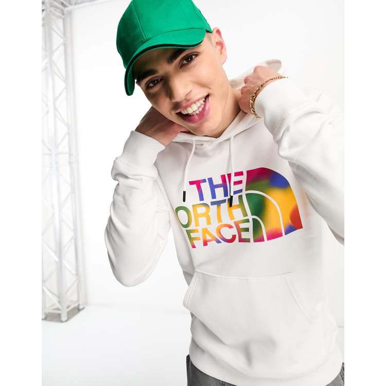 The North Face Pride Standard chest logo hoodie in white ASOS