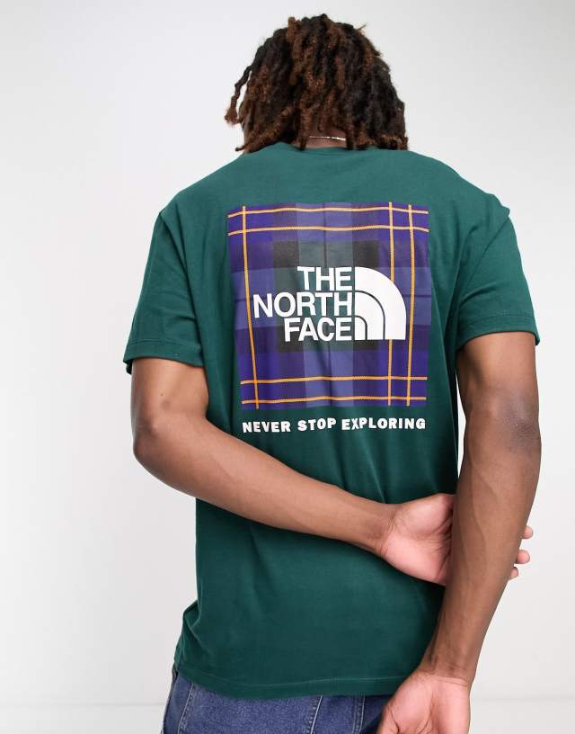 The North Face Printed Box NSE back print t-shirt in green