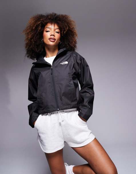 The North Face Quest cropped waterproof jacket in black