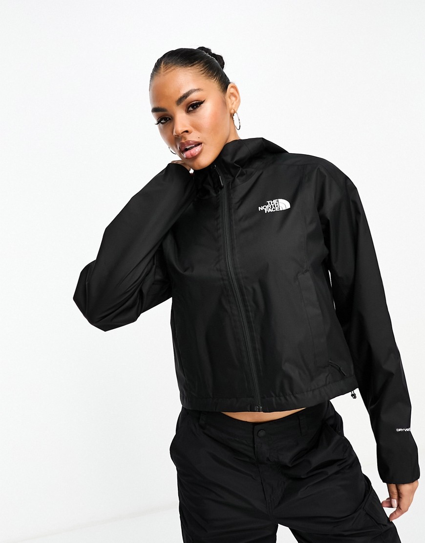 The North Face Quest cropped waterproof jacket in black