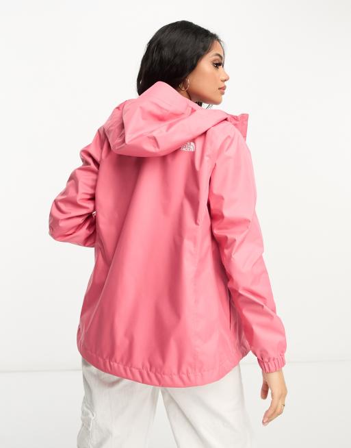 Pink north face rain on sale jacket