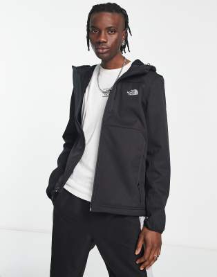 The North Face Quest fleece lined hooded softshell wind jacket in black - ASOS Price Checker