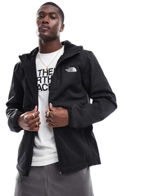 The North Face Quest hooded softshell in tnf black npf