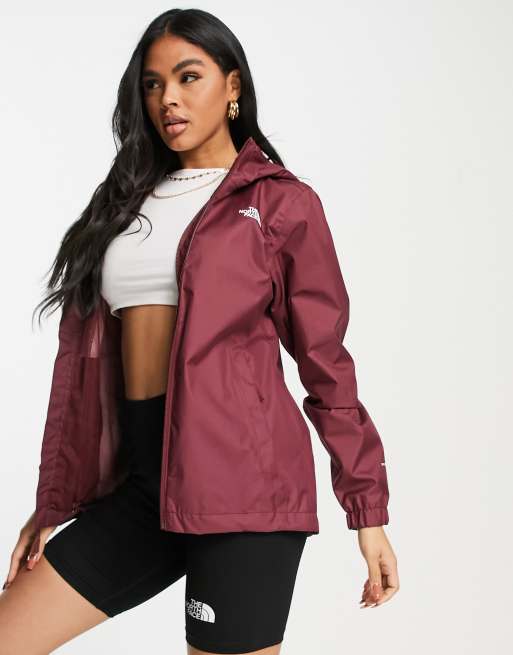 North face women's jacket on sale burgundy