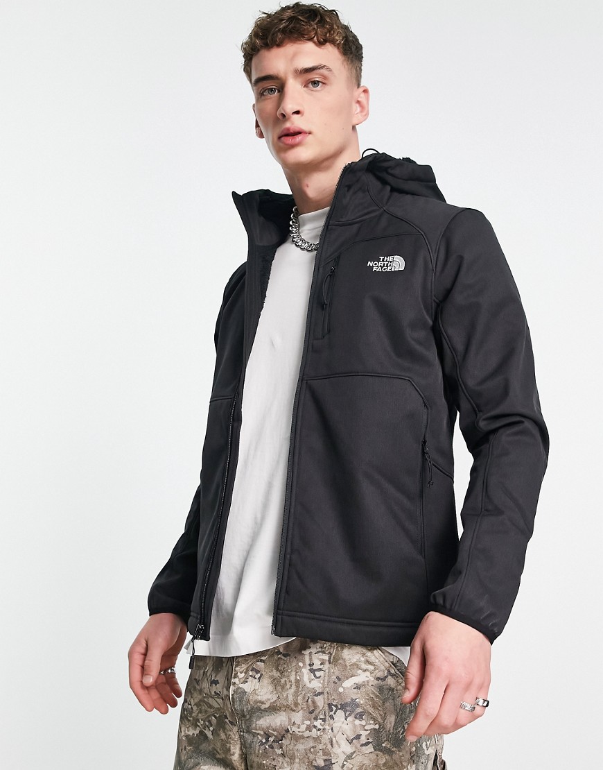 The North Face Quest Softshell hooded jacket in black