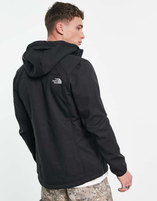 The North Face Quest Softshell hooded jacket in black