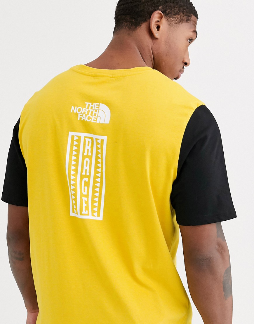 The North Face Rage graphic t-shirt in leopard yellow