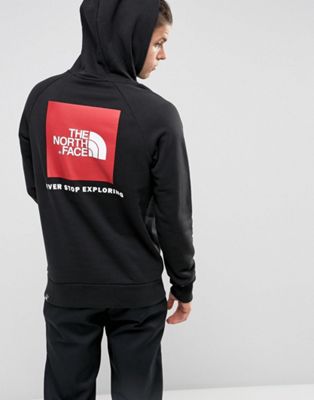 The North Face Raglan Hoodie Back Red 