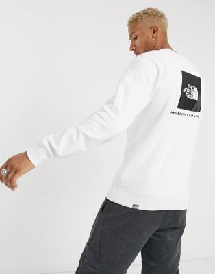 the north face white sweatshirt