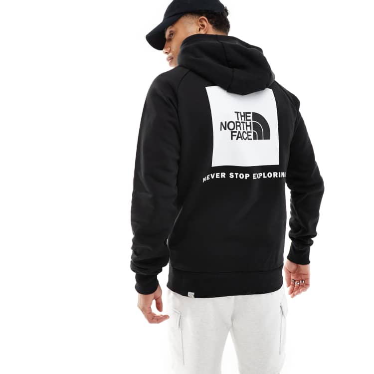 Black red shop north face hoodie