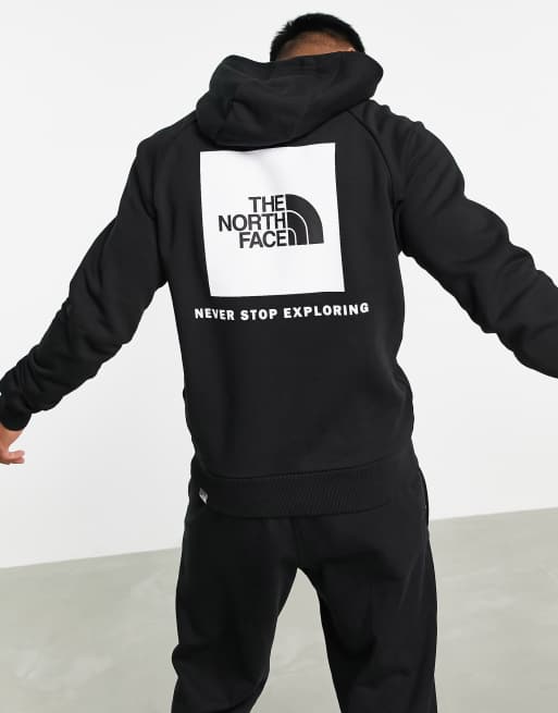 The North Face Raglan Red Box hoodie in black ASOS