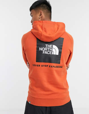 north face raglan red box hoodie
