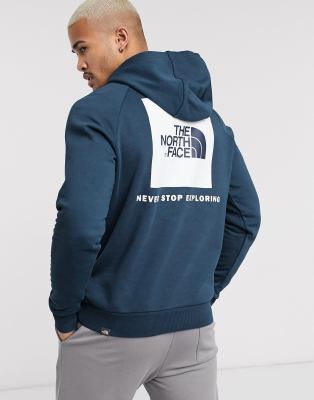 north face raglan red box hoodie