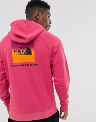 The North Face Raglan Red Box hoodie in 