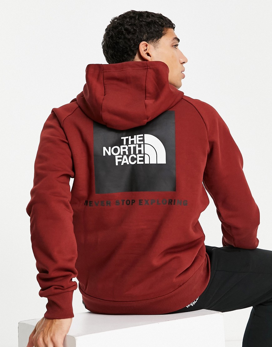 The North Face Raglan Red Box Hoodie in Red