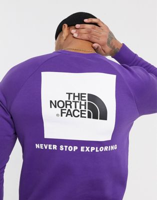 purple north face sweatshirt