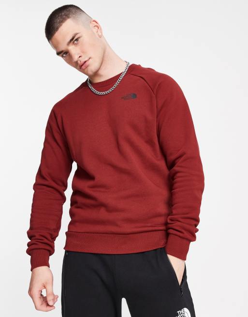 The North Face Raglan Red Box sweatshirt in red