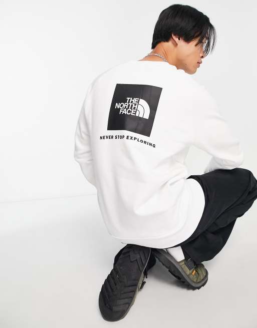 The North Face Raglan Red Box sweatshirt in white