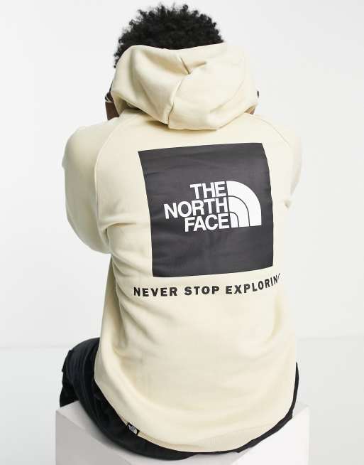 The North Face - Raglan Redbox - Beige hættetrøje med print bagpå